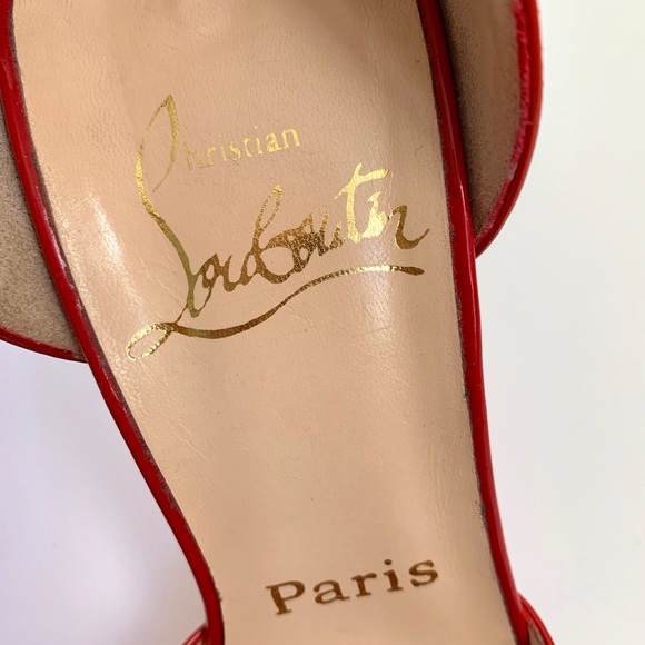 Christian Louboutin Red Patent Leather Heels - Picture 3 of 10